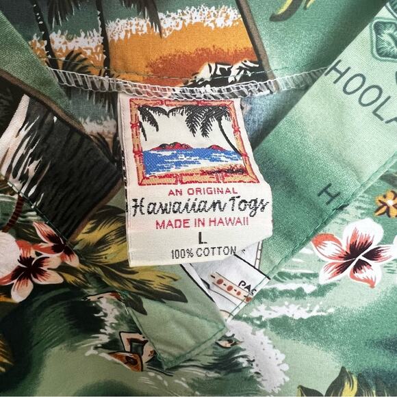 Original Hawaiian Togs Tropical Print Short Sleeve Scrub Top Unisex Size Large - Picture 3 of 6